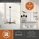 preview thumbnail 4 of 13, Damen 5 Light Black and Brass Contemporary Candle Chandelier - 25-in W x 18.5-in H x 25-in D