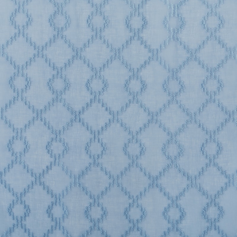 No. 918 Tina Geometric Clipped Semi-Sheer Rod Pocket Kitchen Curtain Valance