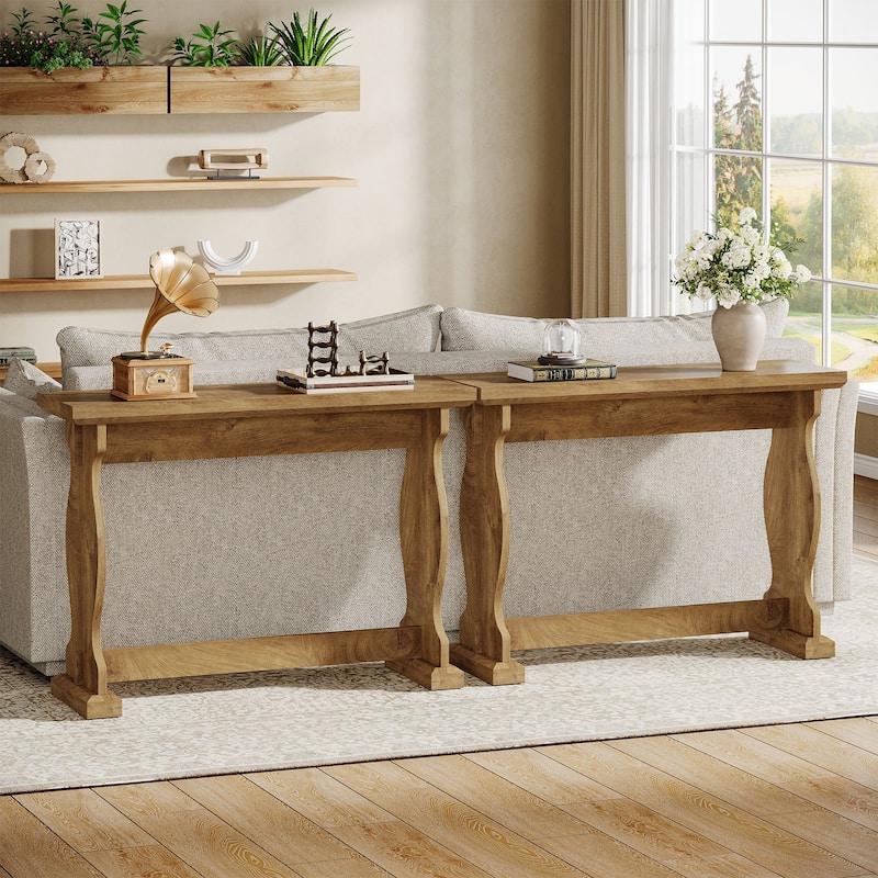 51 Inches Narrow Wooden Console Table for Entryway
