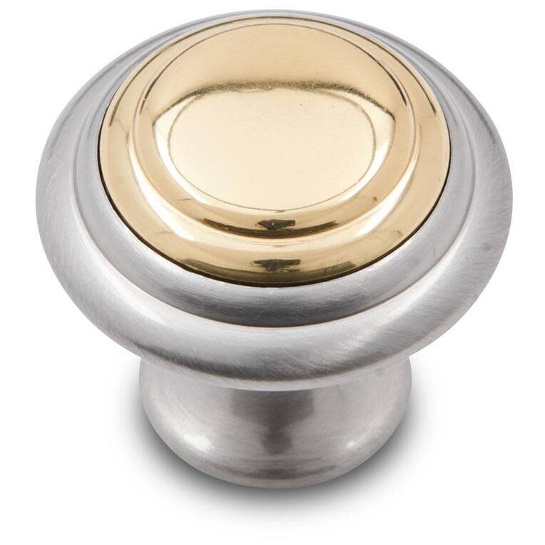 RK International CK 9214 Stepped Ring 1-1/4" Round Solid Metal - Satin Nickel / Brass