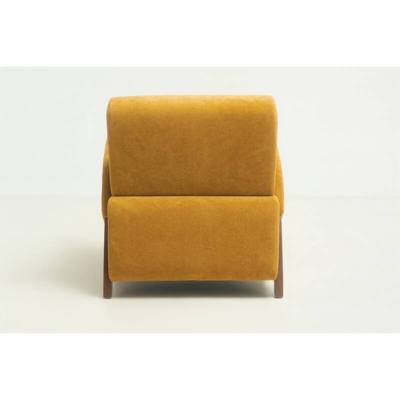 Christopher Knight Home - Velvet Upholstered Accent Lounge Chair with Birch Wood Legs