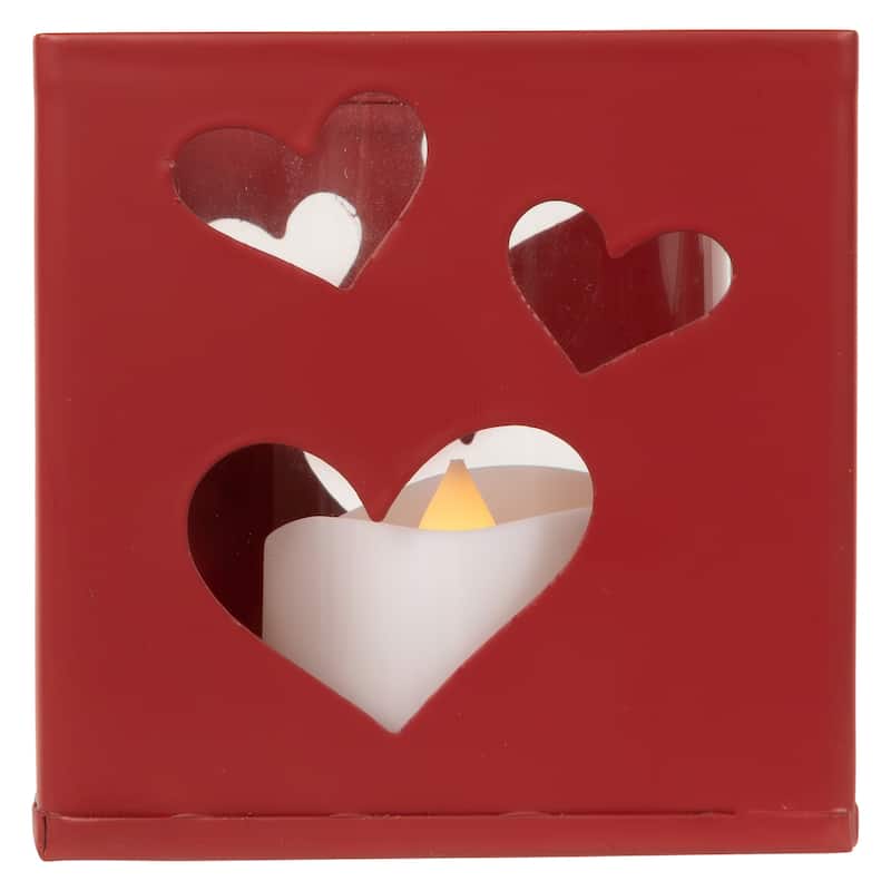 Love Blocks Valentine's Day Metal Votive Candle Holders - 2.75" - Set of 4