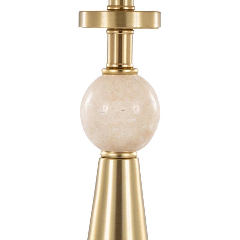 Cone Travertine 27" Table Lamp - Set of 2