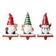 preview thumbnail 8 of 33, Glitzhome Resin Santa Snowman Penguin Gnomes with JOY Christmas Stocking Holders Mantel Ornament(Set of 3)