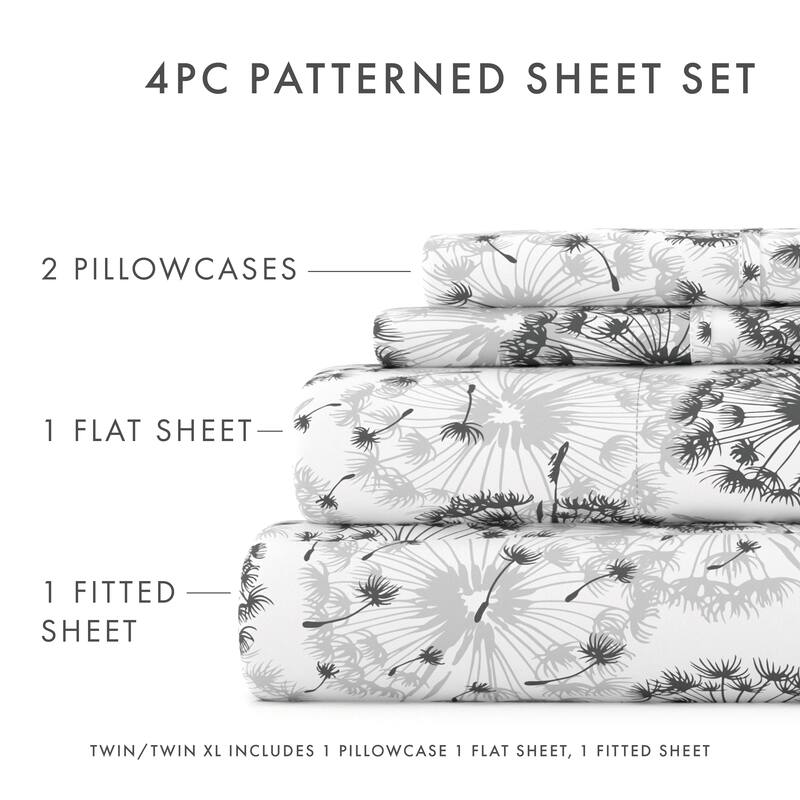 Becky Cameron Ultra-soft Printed 4-pc. Deep Pocket Bedsheet Set