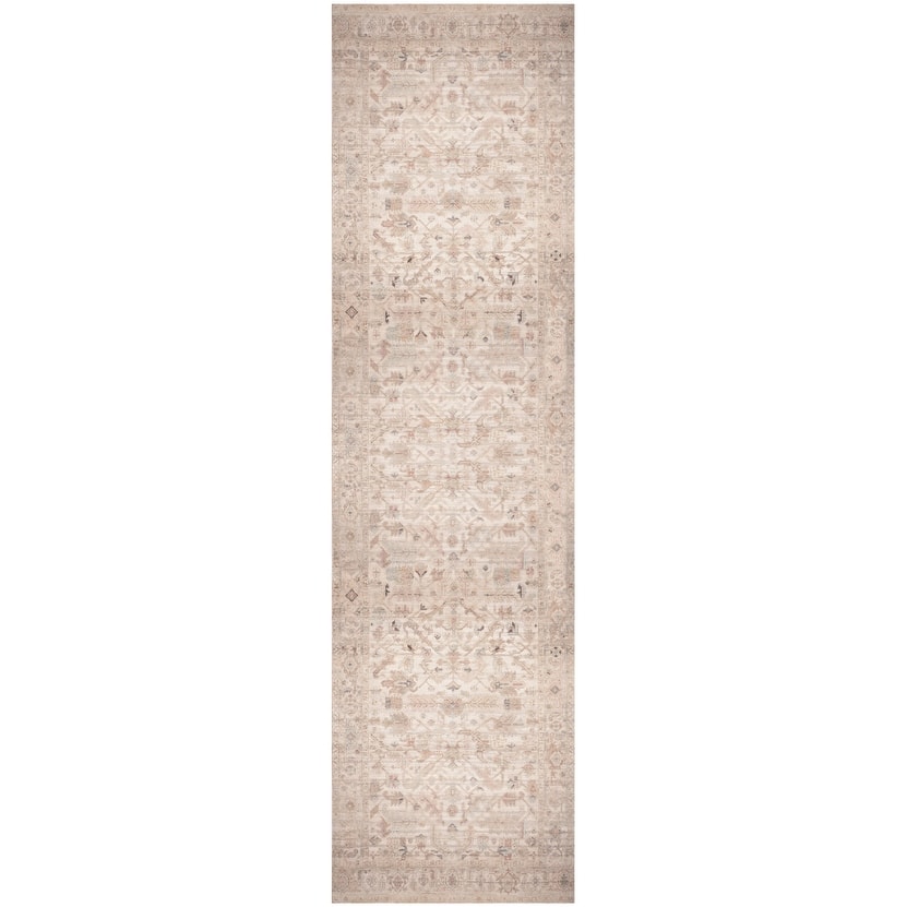 Nourison Vintage Washables Indoor only Beige Persian Area Rug