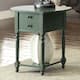 Furniture of America Kist Country 25-inch Solid Wood 1-shelf Side Table - Antique Teal