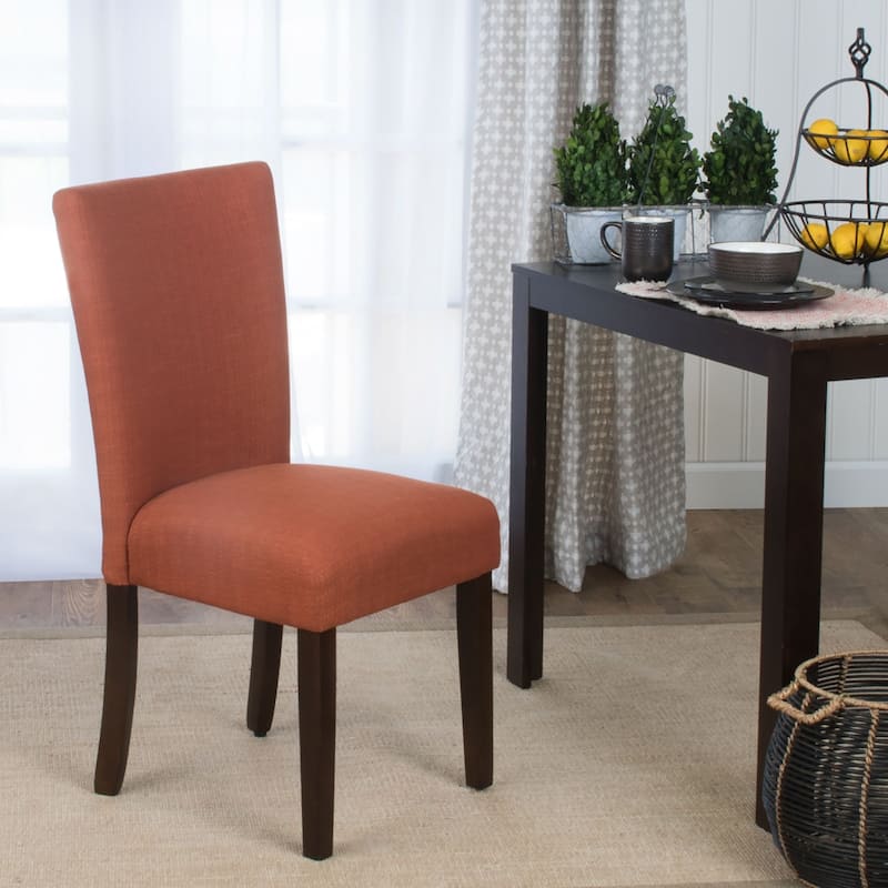 HomePop Parson Dining Chair - Textured Solid Everly Cayenne - Single