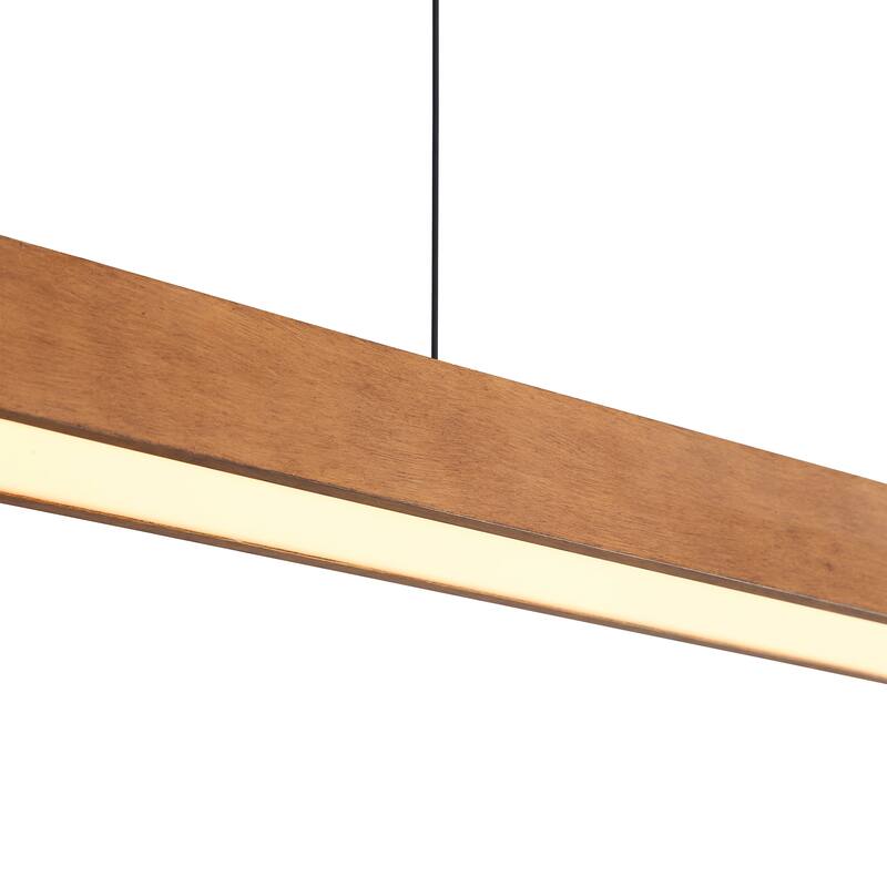 Wry Lighting Silva Integrated LED Pendant in Walnut - Brown