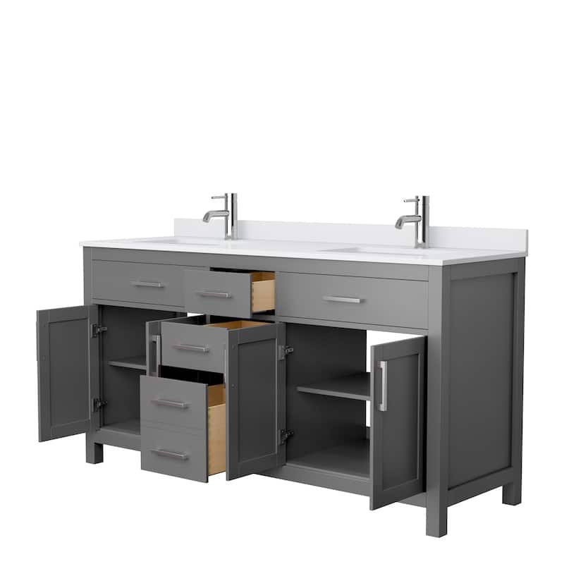 Beckett 66 Inch Double Vanity, Cultured Marble Top