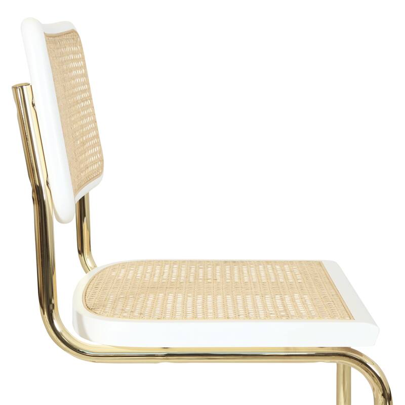 Breuer Chair Company Marcel Breuer Cesca Cane Cantilever Side Chair w/ Brass Steel Frame (Various Wood & Cane Colors)