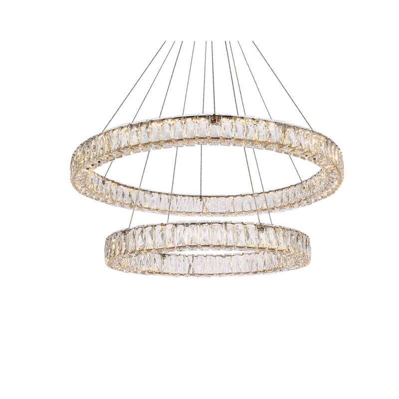 Indigo Home 36 inch LED double ring chandelier