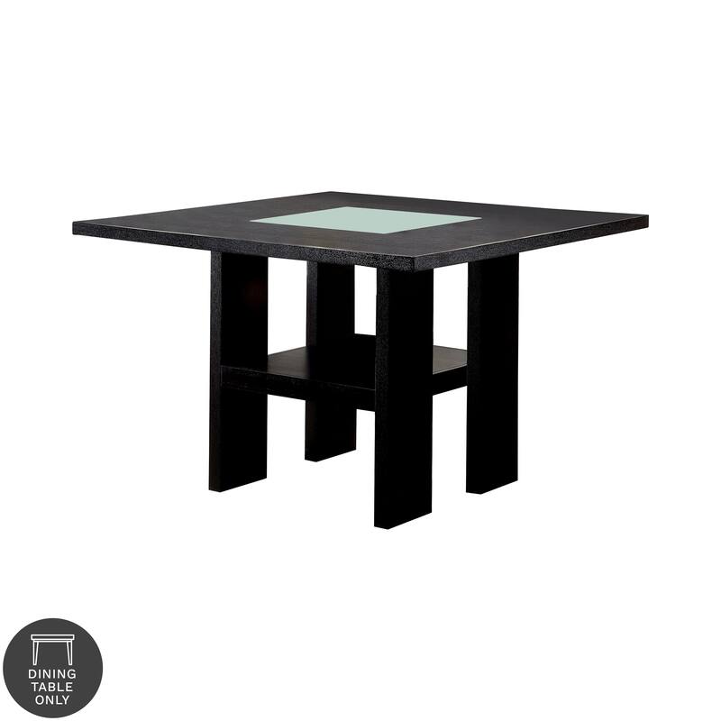 Strick & Bolton Lange 54-inch Square Light-up Counter Height Wood Dining Table - Black