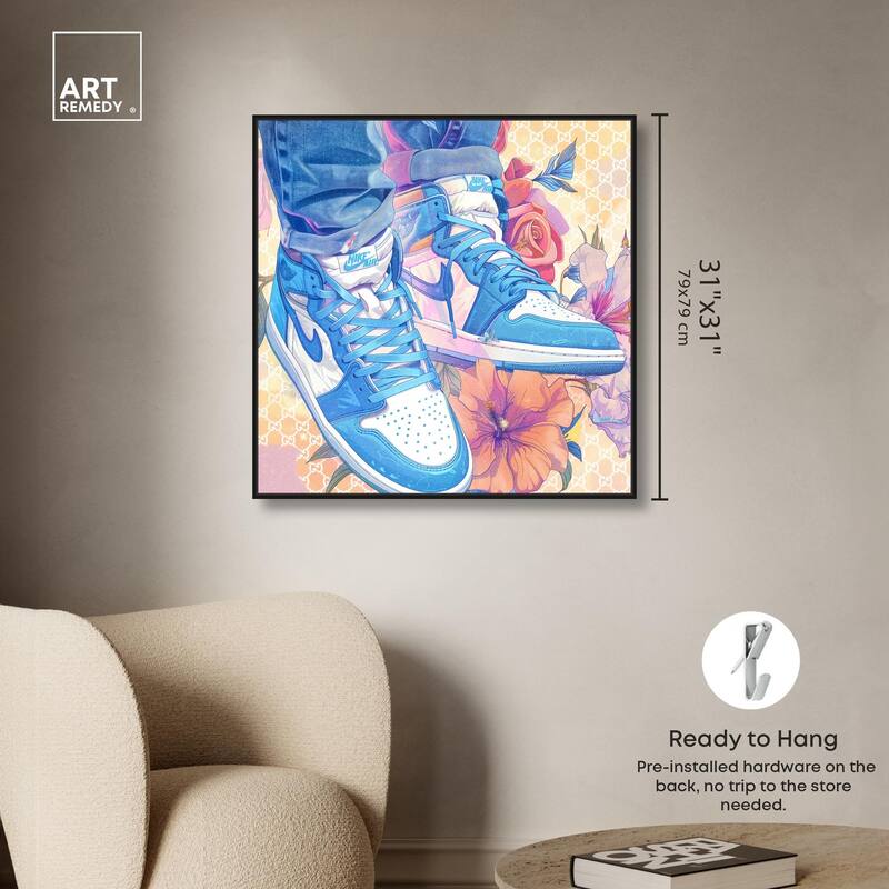 Sneakers in Bloom Canvas by Art Remedy
