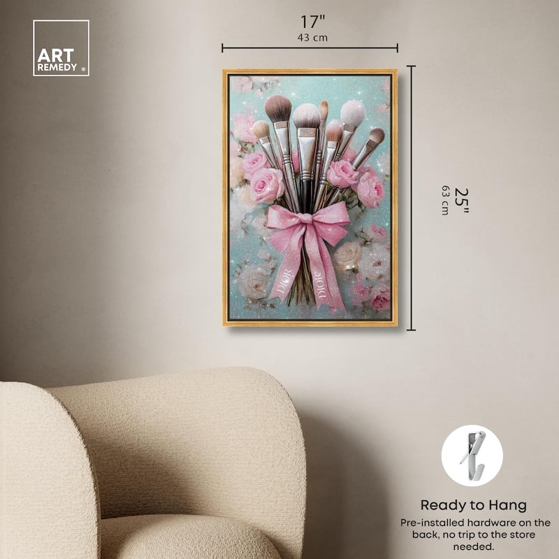Bouquet of Make Up Brushes Canvas by Art Remedy