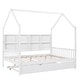 preview thumbnail 21 of 54, Wooden Twin Size House Bed with Trundle,Kids Bed with Shelf