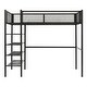preview thumbnail 4 of 25, Creative Structure Twin Size Metal Loft Bed Kids Bed with 4-Tier Shelves and Storage, Black