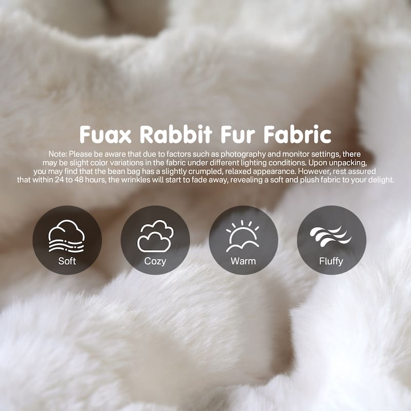 OVIOS Cloud-Like Plush Bean Bag Chair (Reinforced Pile Edition)