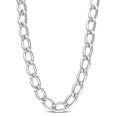 Miadora Sterling Silver Link Necklace
