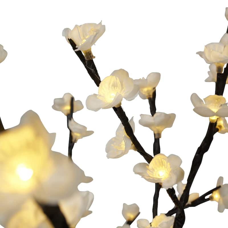 32" White Bonsai Tree - 128 LEDs - Medium