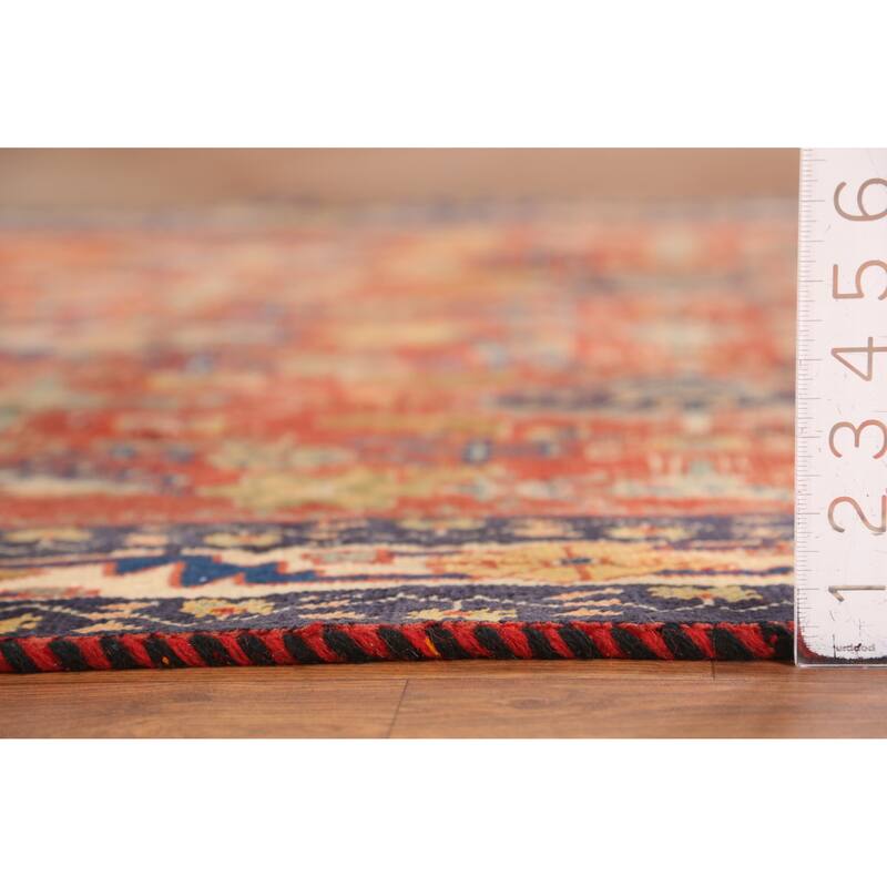 Hand Knotted Oriental 100% Wool Carpet Traditional All-Over Oranges & Rust Kashkoli Area Rug - 7' 8'' X 5' 0''