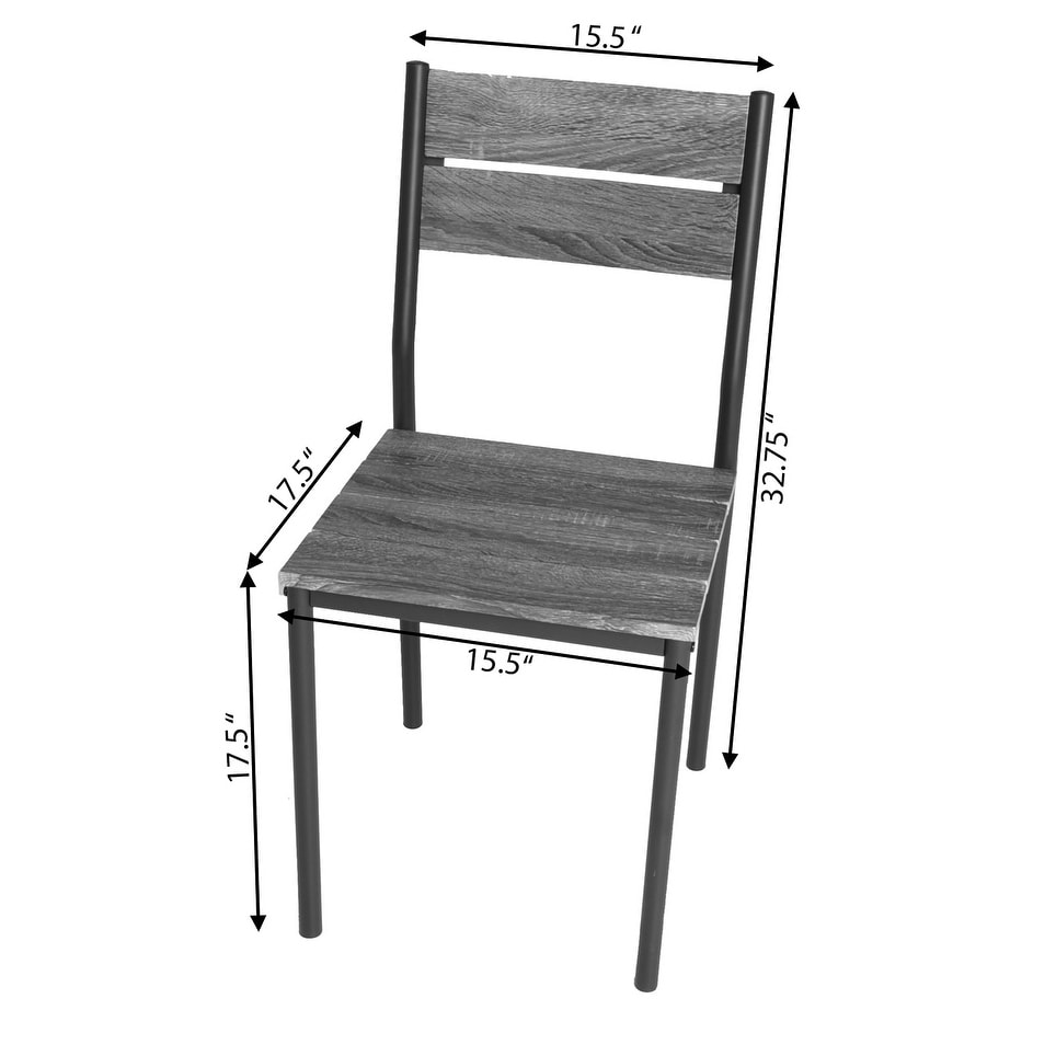 Zenvida Rustic Grey 5 piece Dining Set On Sale Bed Bath