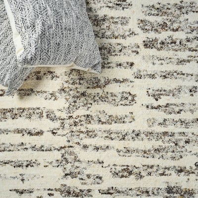 EXQUISITE RUGS Tahoe Hand-knotted Wool Brown/Taupe/Ivory Area Rug.