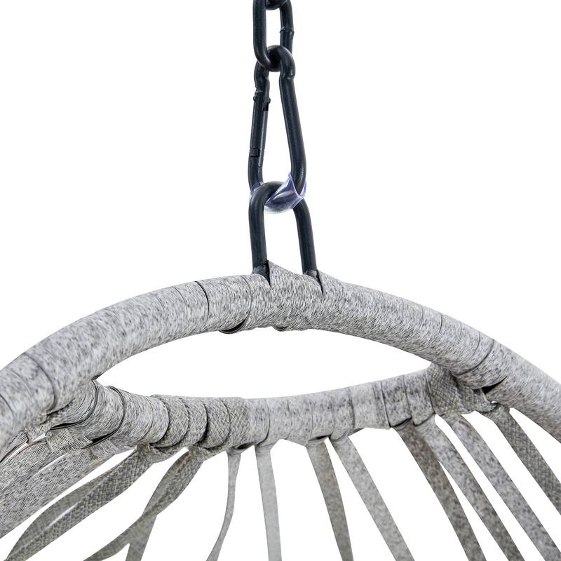 Iron Wicker Hanging Egg Chair