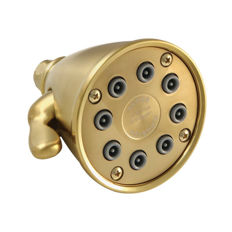 Kingston Brass Victorian 3-5/8 Inch Brass Adjustable Shower Head - Brushed Brass