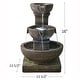 preview thumbnail 5 of 6, Outdoor Waterfall 3-tier Fountain with LED Light