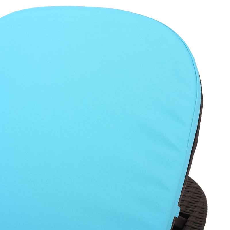 Outdoor Chaise Lounge Chair Ergonomic Armchair with Cushion for Poolside Patio Garden
