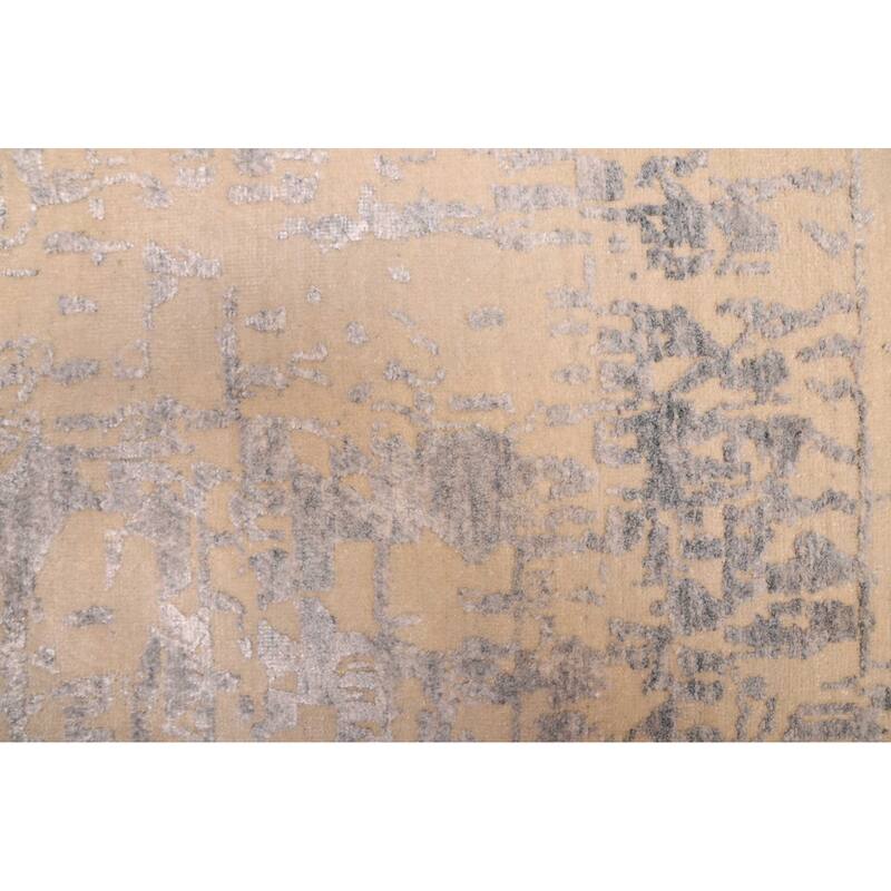 ECARPETGALLERY Hand-knotted Legacy Beige Silk, Wool Rug - 2'6 x 11'11