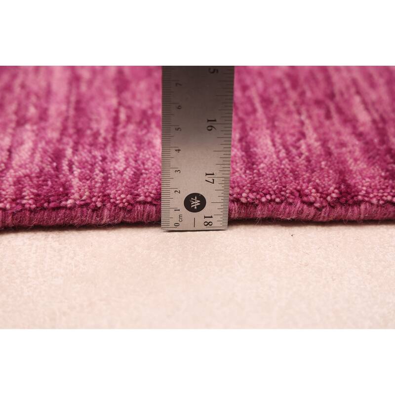 ECARPETGALLERY Hand Loomed Kashkuli Gabbeh Dark Magenta Wool Rug - 4'11 x 7'9