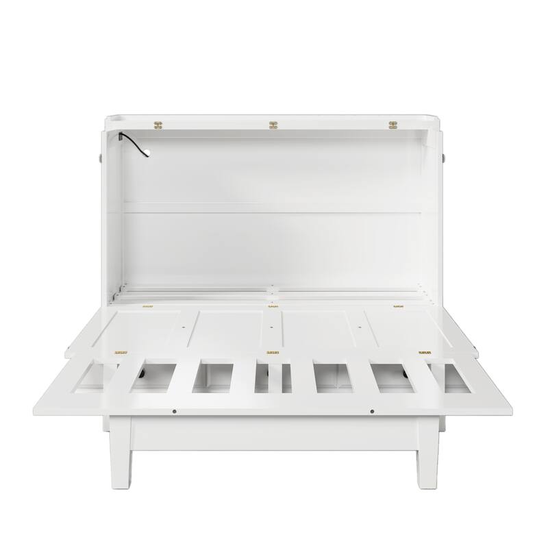 Pine Wood Murphy Bed Chest Queen