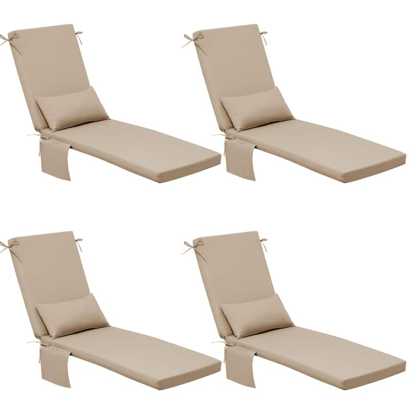 Outdoor Lounge Chair Cushions Patio Chaise Lounge Chair Seat Cushion with Pillow