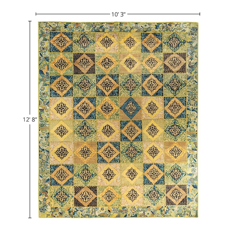 Overdyed, One-of-a-Kind Hand-Knotted Area Rug - Multi - 10' 3" x 12' 8"