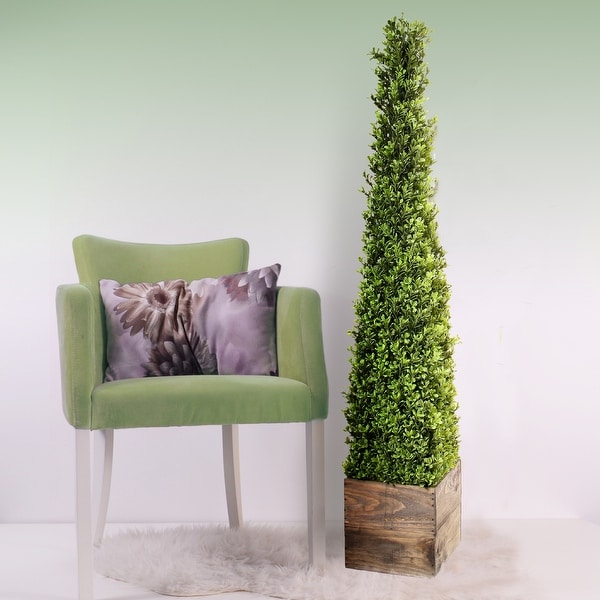 Plastic Spring Boxwood Obelisk In Wood 48". Opens flyout.