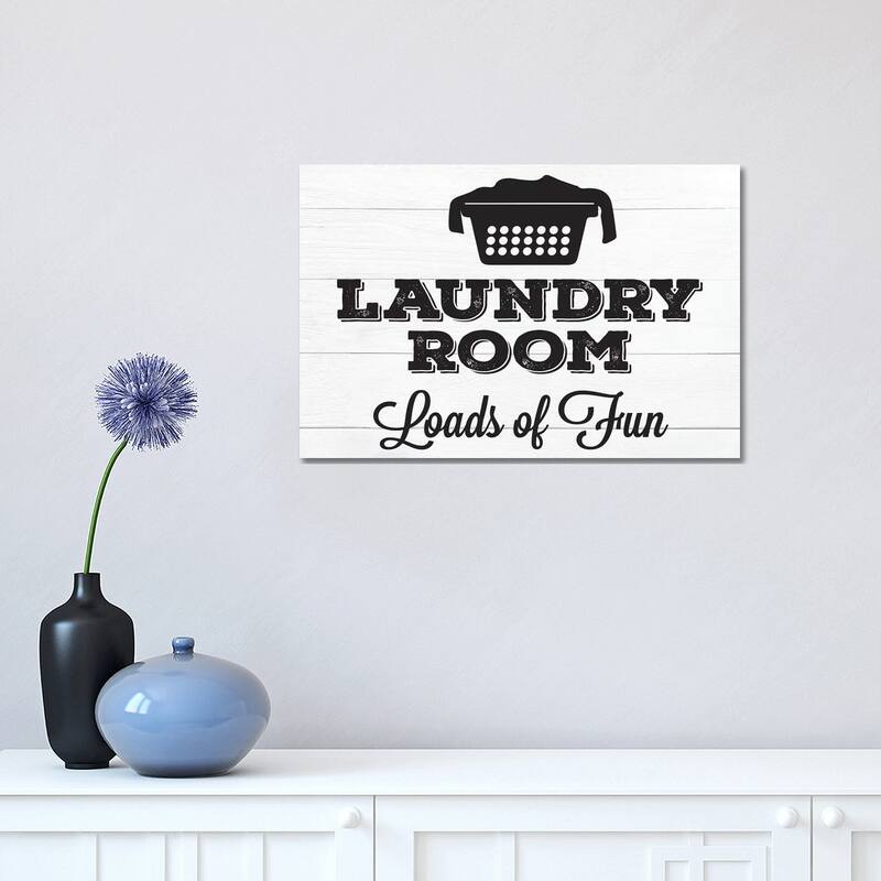 iCanvas "Laundry Shiplap I" by Melody Hogan Canvas Print - 12x18x1.5