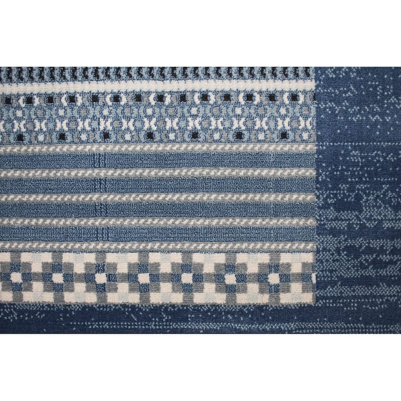 Bashian Lennon Light Blue Transitional Area Rug