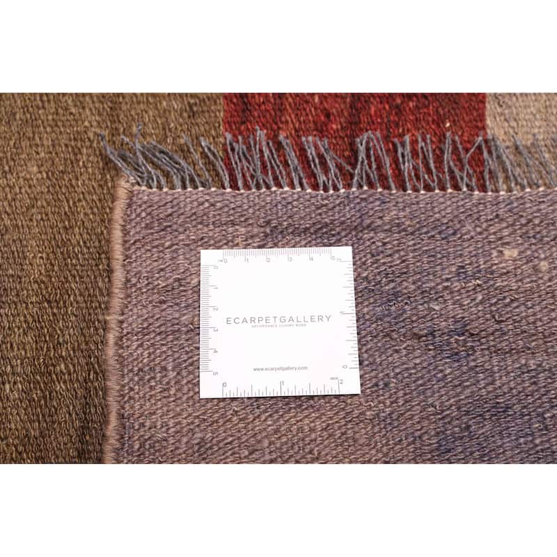 ECARPETGALLERY Flat-Weave Boho Multi Color Wool Kilim - 6'5 x 8'8