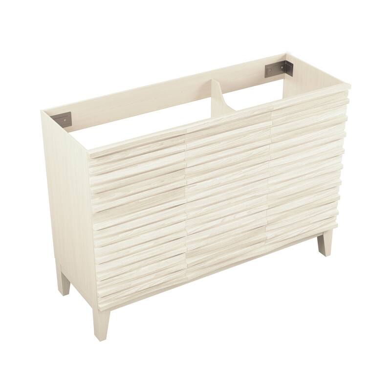 Cascade 48" Freestanding Bathroom Vanity Cabinet Without Top In White Oak - 48