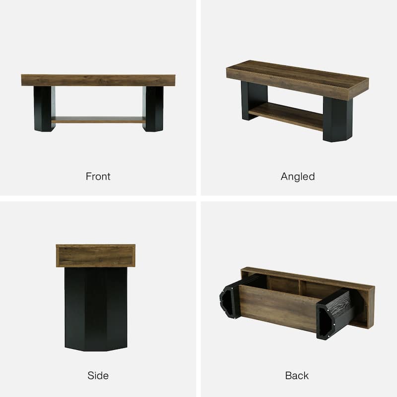TV Stand for 55/60/65/75-Inch TVs, 63" Farmhouse TV Console
