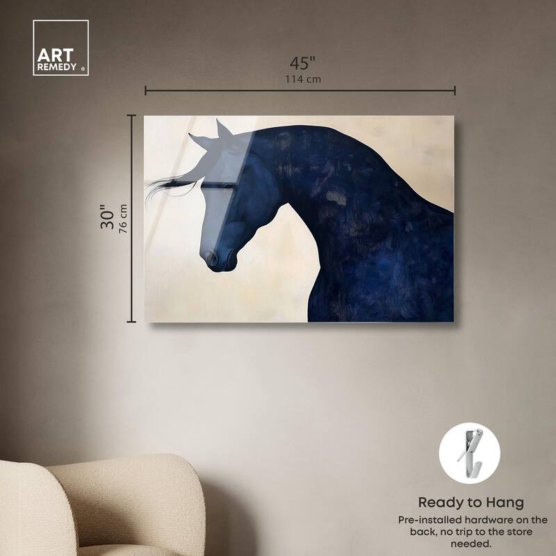 Blue Horse I Acrylic by Art Remedy, Ready to Hang