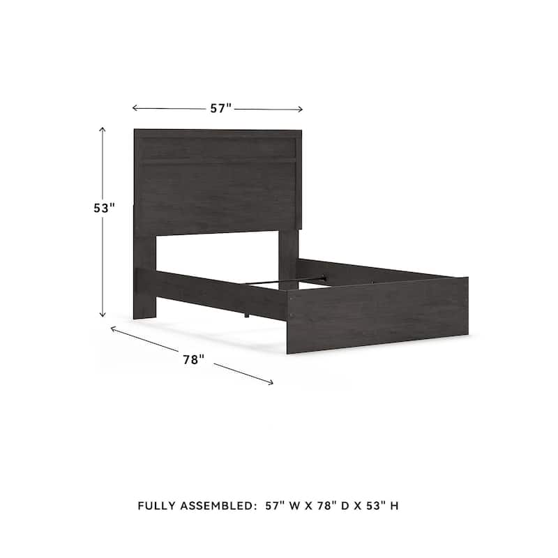 Belachime Black Panel Bed