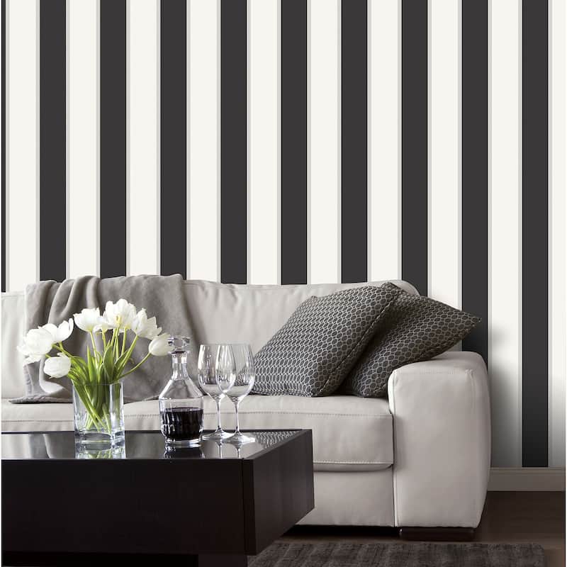 Galerie Wallcoverings Smart Stripes 2 Formal Stripe Vinyl on Non-Woven Matte Wallpaper Roll