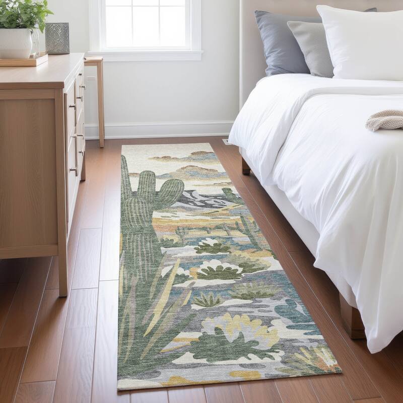 Machine Washable Indoor/ Outdoor Southwestern Mesa Chantille Rug