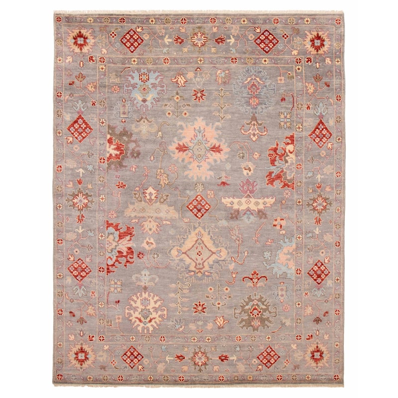 ECARPETGALLERY Hand-knotted Modern Oushak Grey Wool Rug - 8' x 10' 3" - Grey - 8' x 10' 3" - Rectangle