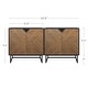 preview thumbnail 25 of 85, Nathan James Enloe Rustic Doors Metal Base Free Standing Modern Storage Cabinet for Entryway
