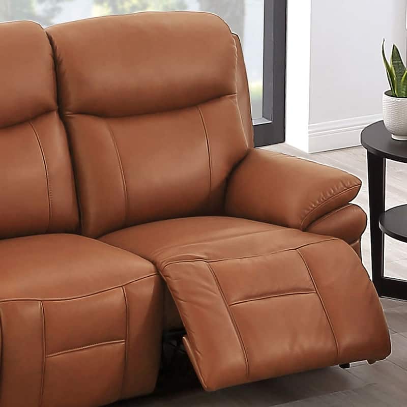 Hydeline Springdale Zero Gravity Power Recline and Headrest Top Grain Leather Sofa