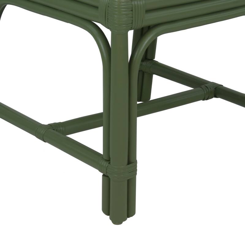 Natural Rattan Handmade Chippendale Cushioned Dining Chairs by East at Main